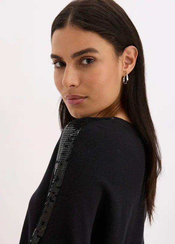 Pull en fine maille à sequins, bonprix