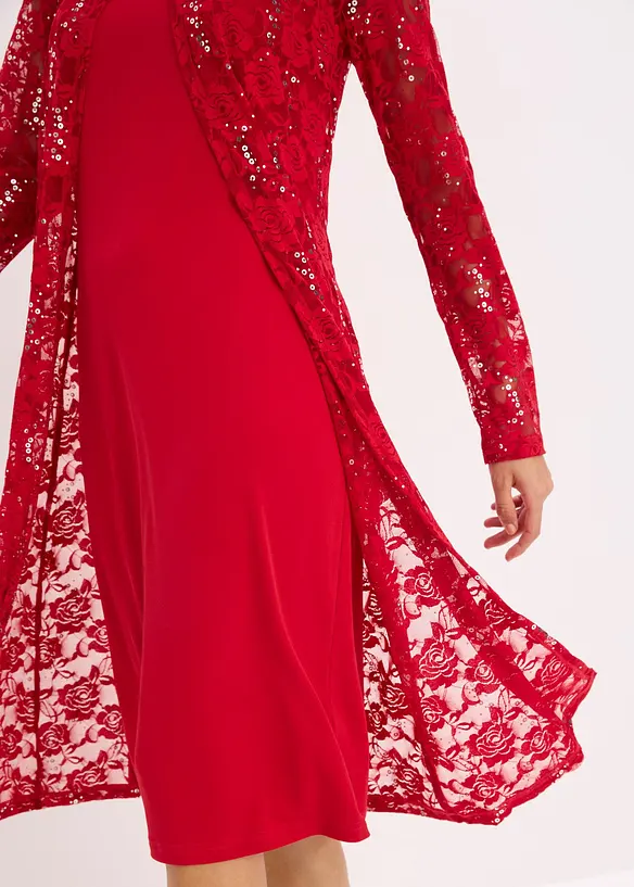 Kleid mit Spitze (2-tlg. Set), bonprix