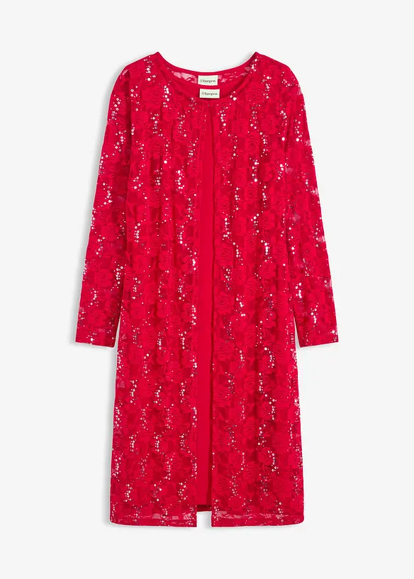 Kleid mit Spitze (2-tlg. Set), bonprix