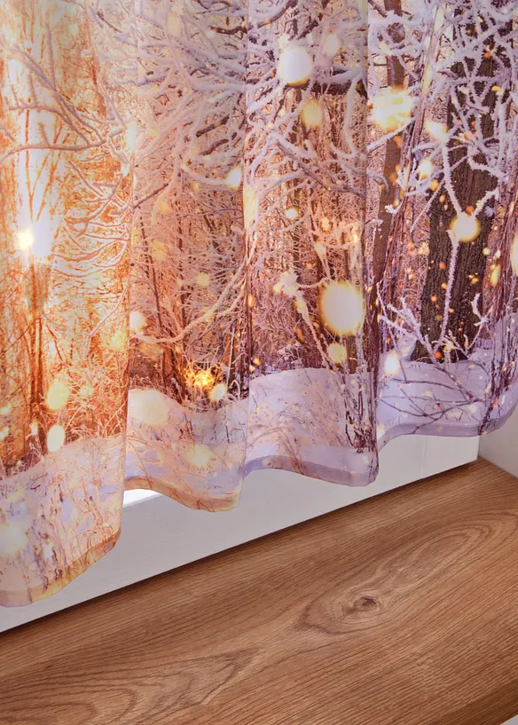 Brise-bise LED avec motif hivernal, bonprix