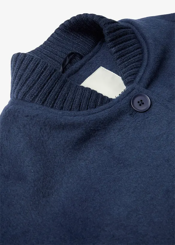 Wollmantel mit Strickbesatz, bonprix