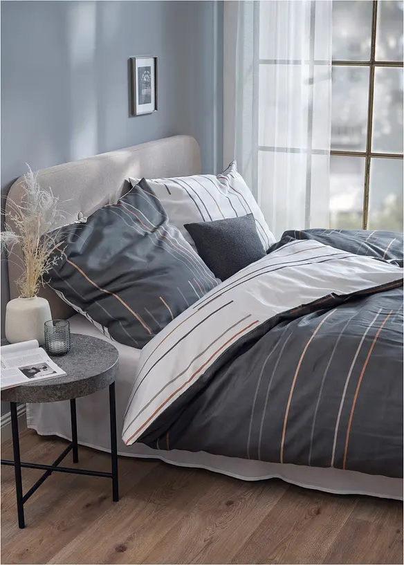 Parure de lit réversible à rayures, bonprix