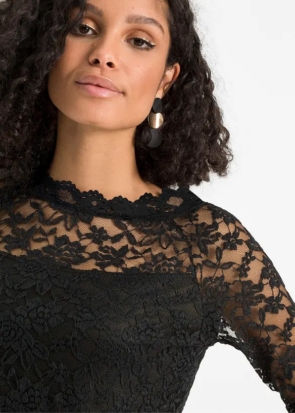 Spitzen-Langarmshirt, bonprix