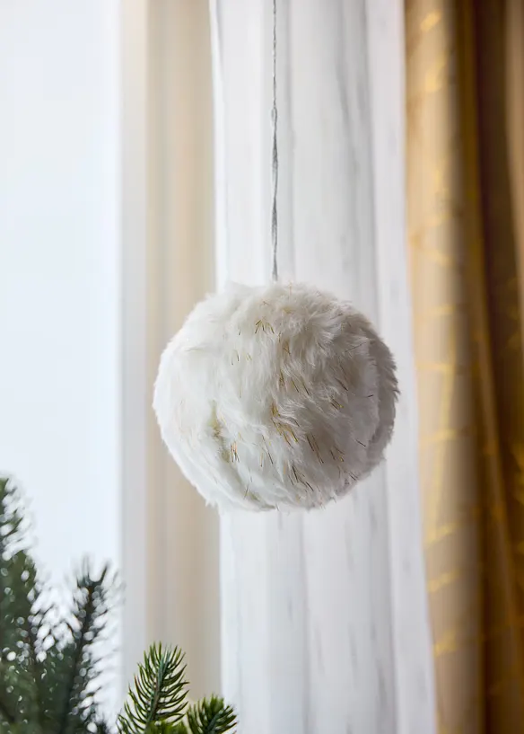 Déco à suspendre boule de Noël en peluche, bonprix