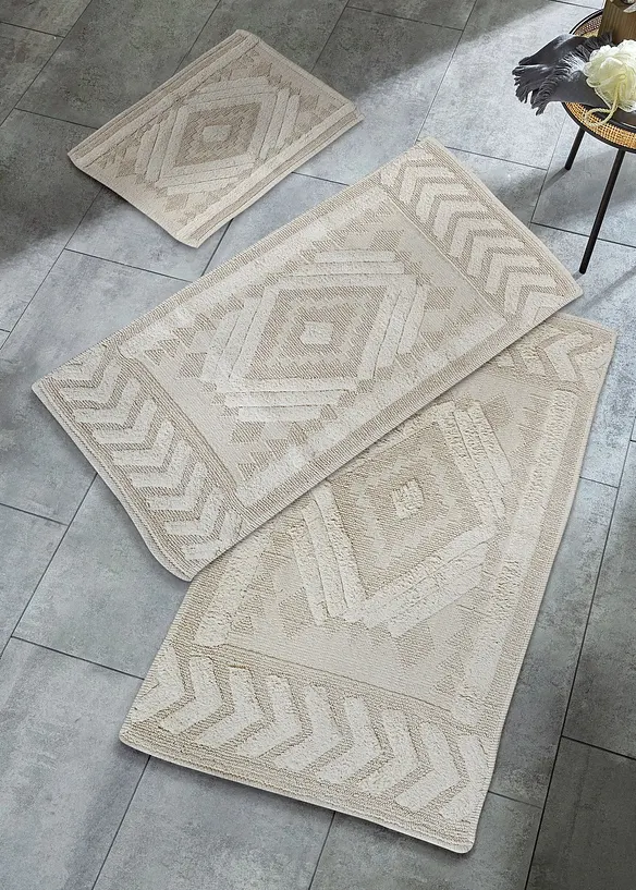 Tapis de bain à motif en relief, bonprix