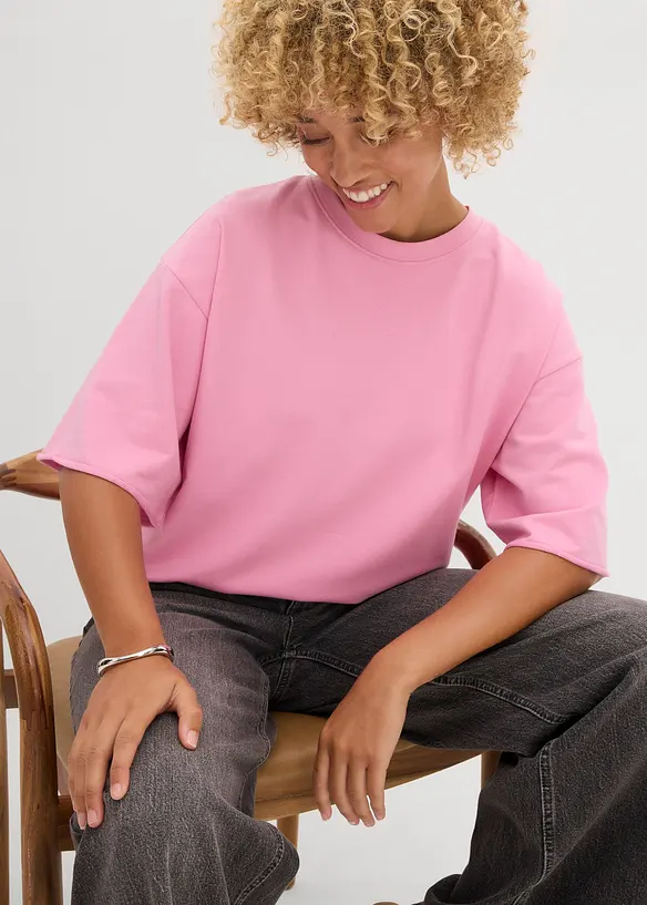 Long-Sweatshirt aus reiner Baumwolle, bonprix