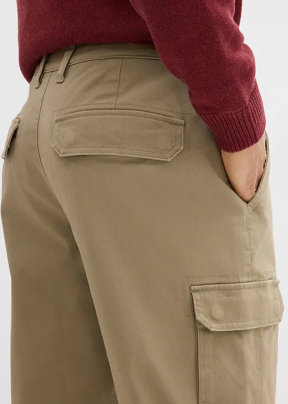 Regular Fit Stretch-Thermo-Cargohose, Straight, bonprix