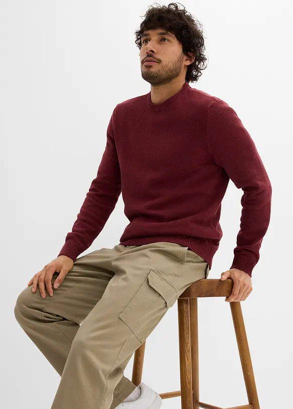 Regular Fit Stretch-Thermo-Cargohose, Straight, bonprix