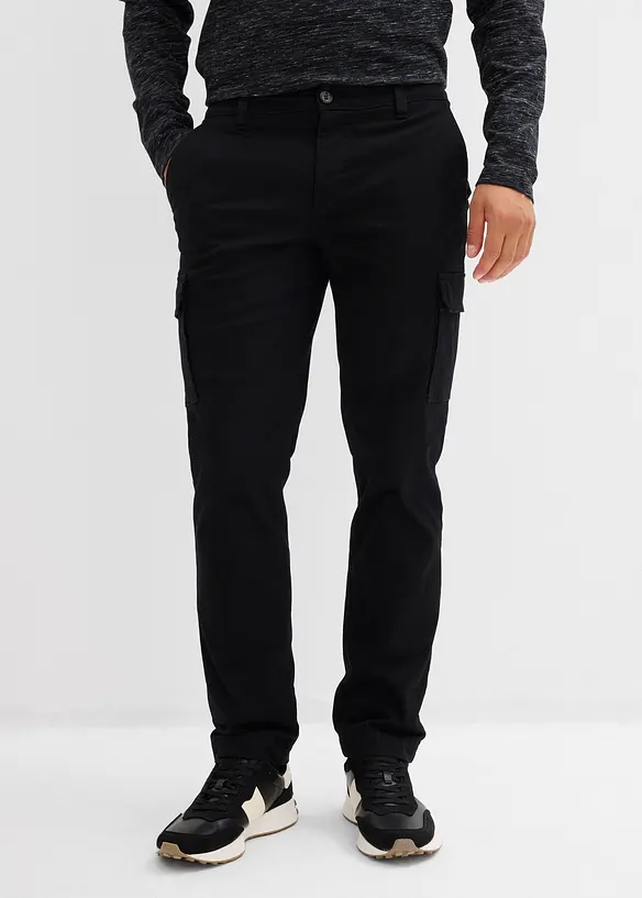 Regular Fit Stretch-Thermo-Cargohose, Straight, bonprix