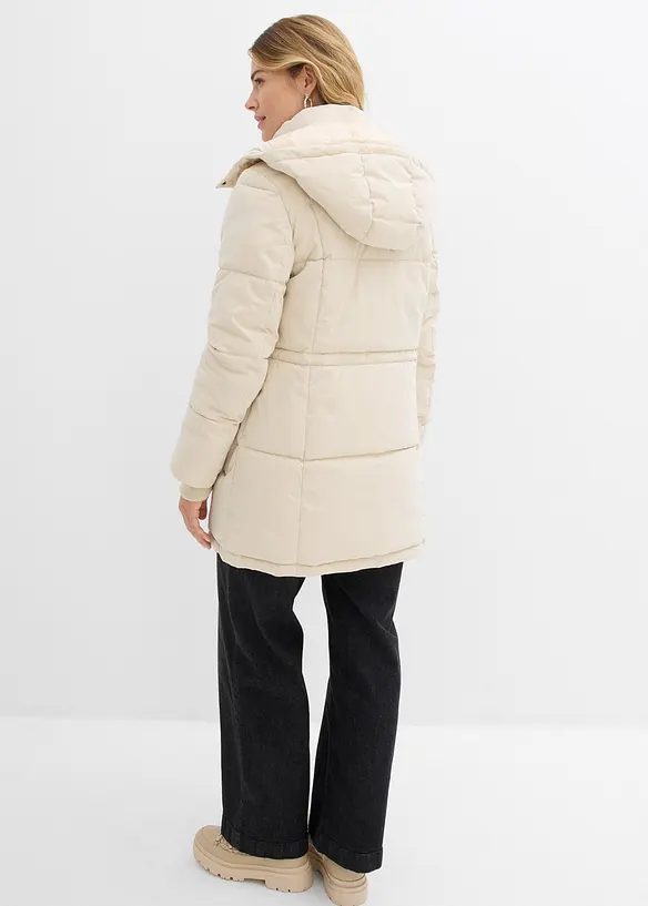 Doudoune mi-longue avec taille resserrable, bonprix