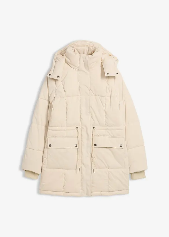 Doudoune mi-longue avec taille resserrable, bonprix