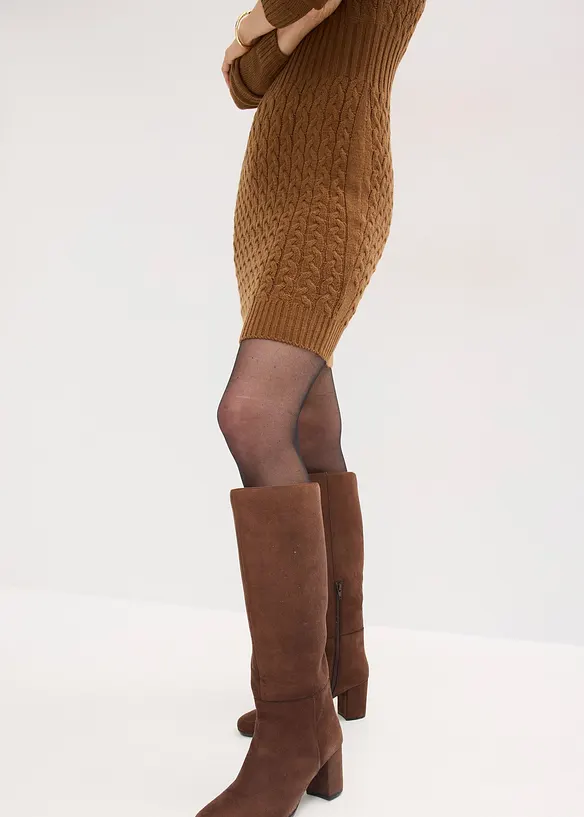 Strickkleid mit Zopfmuster, bonprix