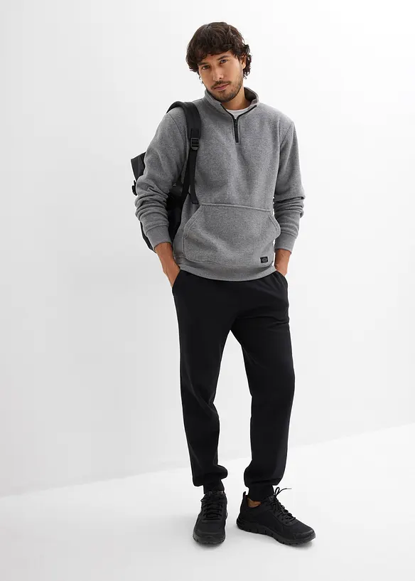 Fleeceshirt mit Stehkragen, bonprix