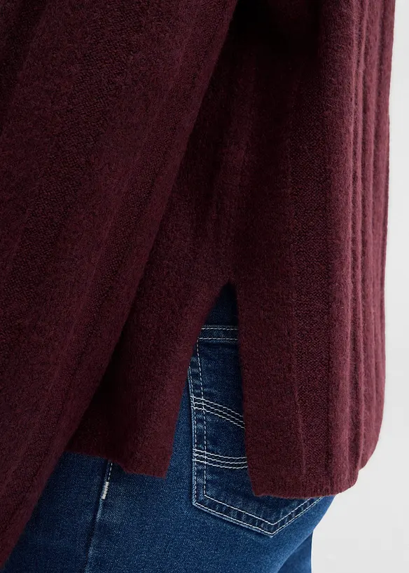 Pull col roulé en maille côtelée, bonprix