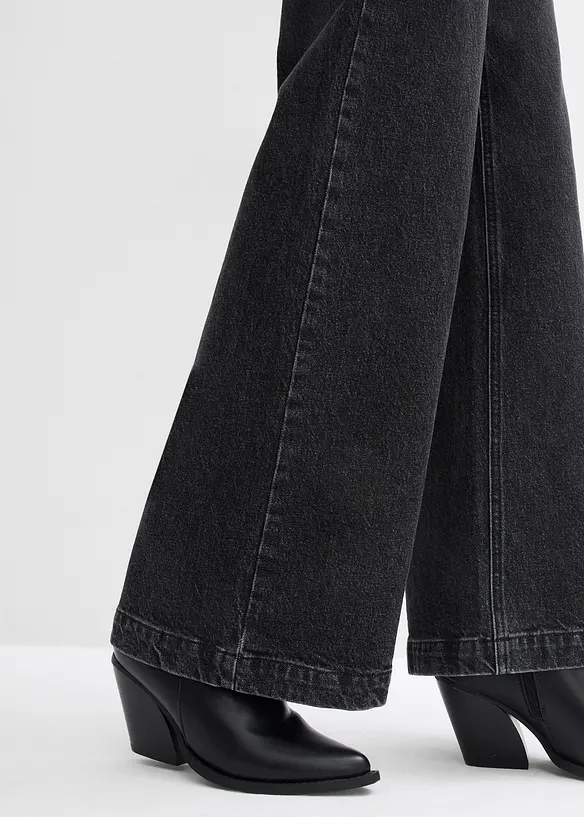 Wide-Leg-Jeans, Mid Waist, Full Length, bonprix