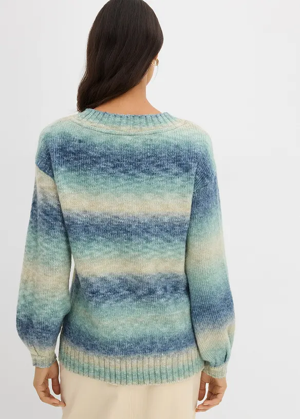 Grobstrick-Pullover aus weichem Woll-Mix, bonprix