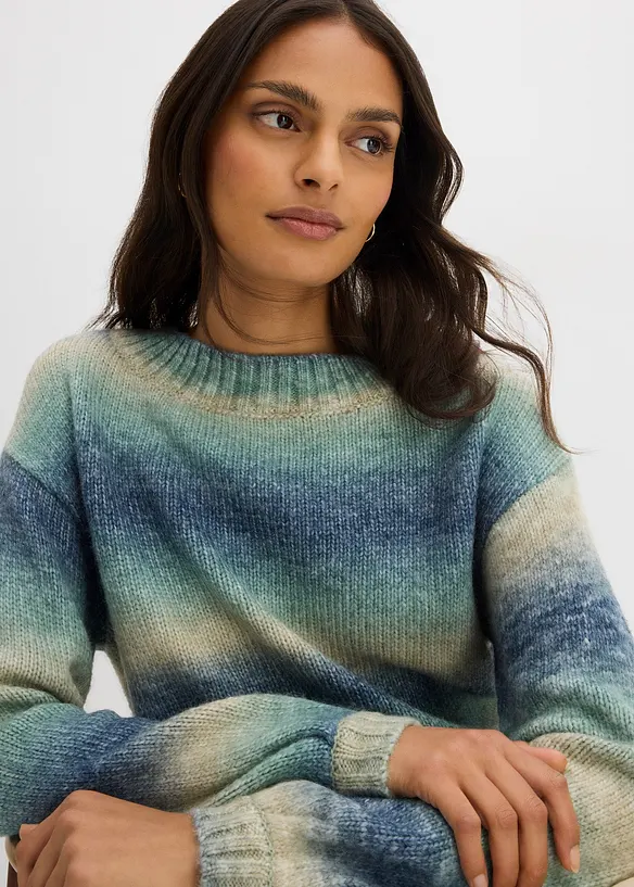 Grobstrick-Pullover aus weichem Woll-Mix, bonprix