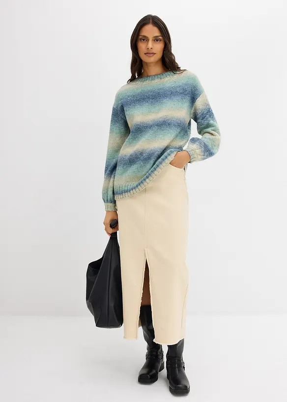 Grobstrick-Pullover aus weichem Woll-Mix, bonprix