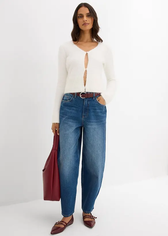 Feinstrickjacke aus Federgarn, bonprix