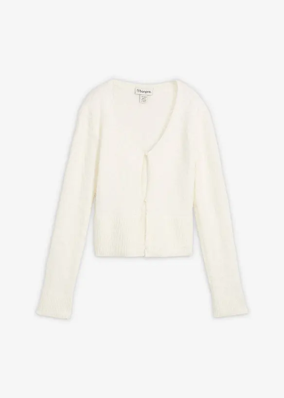 Feinstrickjacke aus Federgarn, bonprix