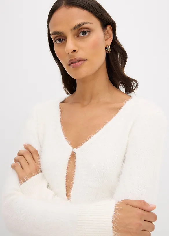 Feinstrickjacke aus Federgarn, bonprix