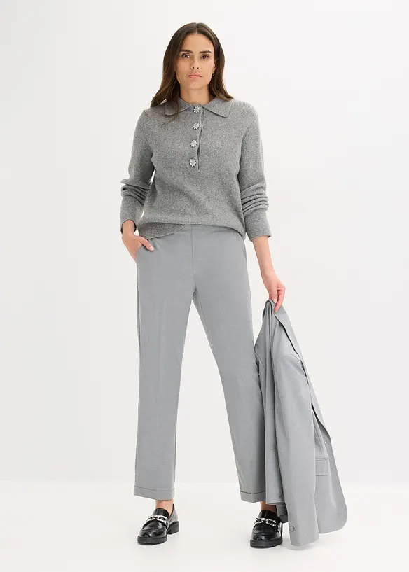 Schlupfhose mit Umschlag, bonprix