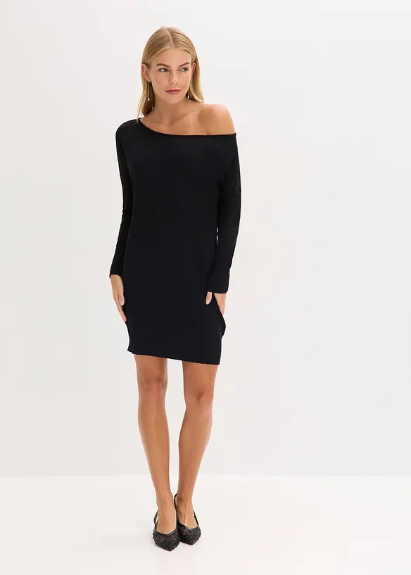 One-Shoulder-Strickkleid, bonprix
