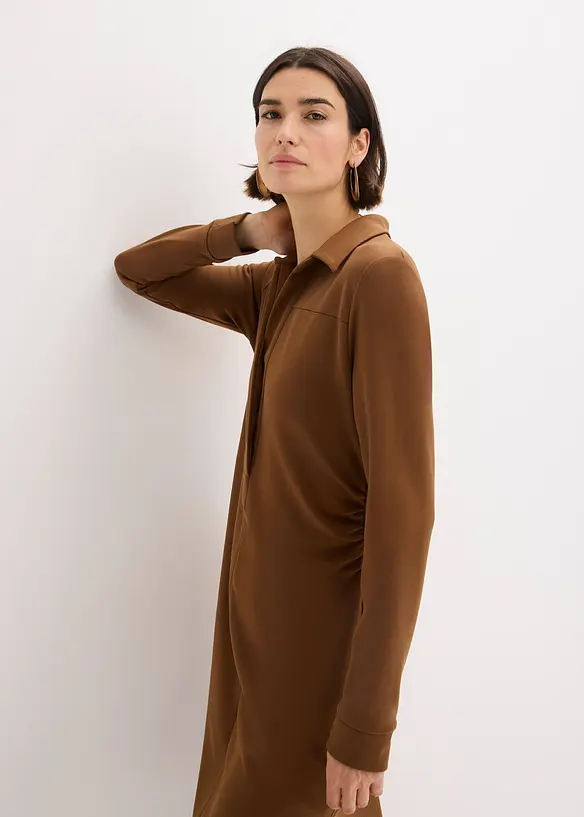 Robe-chemise en jersey milano, bonprix