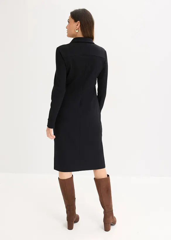 Hemdblusenkleid aus Punto di Roma, bonprix