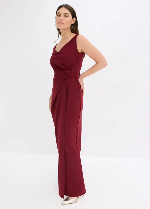 Robe col Bardot en crêpe texturé, bonprix