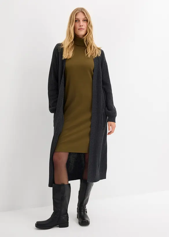 Shirtkleid aus schwerer elastischer Ripp-Qualität, bonprix