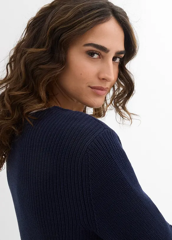 Feinstrickpullover aus reiner Bio Baumwolle, bonprix