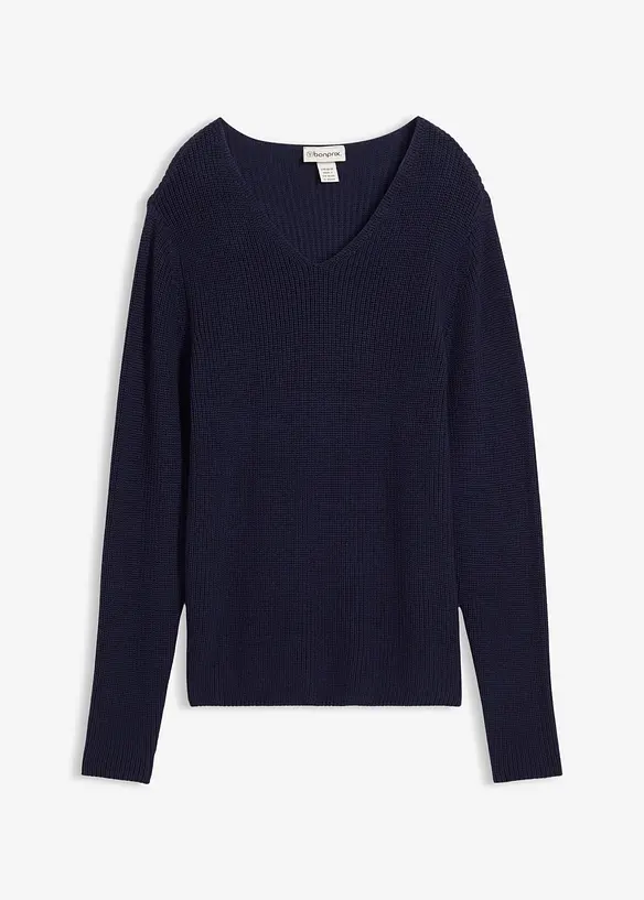 Feinstrickpullover aus reiner Bio Baumwolle, bonprix
