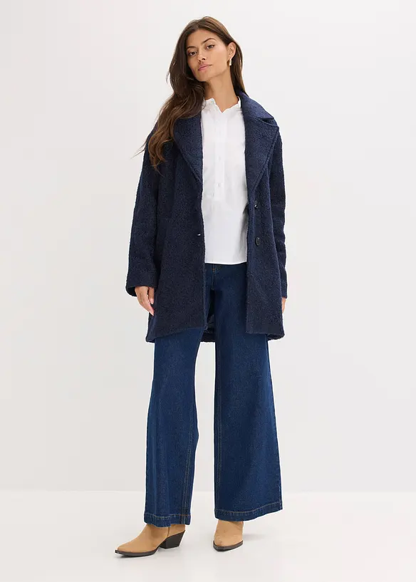 Kurzer Bouclé-Mantel, oversized, bonprix