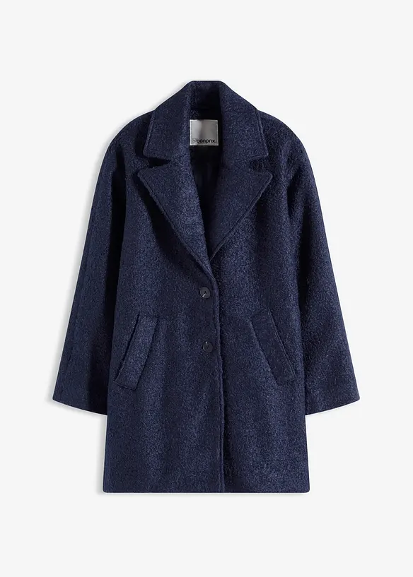 Kurzer Bouclé-Mantel, oversized, bonprix