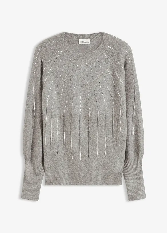 Pullover mit Strass-Applikation, bonprix
