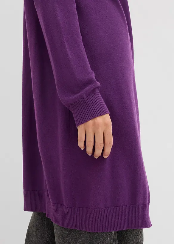 Longstrickjacke mit Rollkanten, bonprix