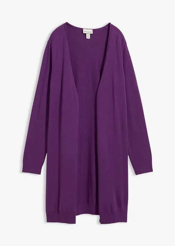 Longstrickjacke mit Rollkanten, bonprix