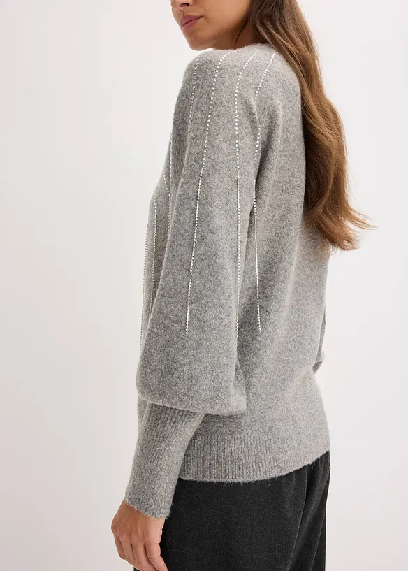Pullover mit Strass-Applikation, bonprix