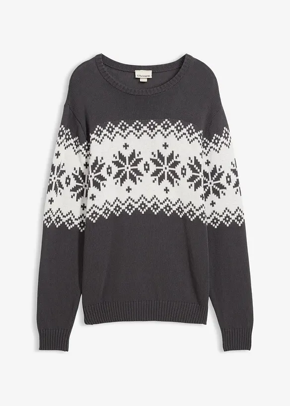 Norweger-Pullover aus reiner Baumwolle, bonprix