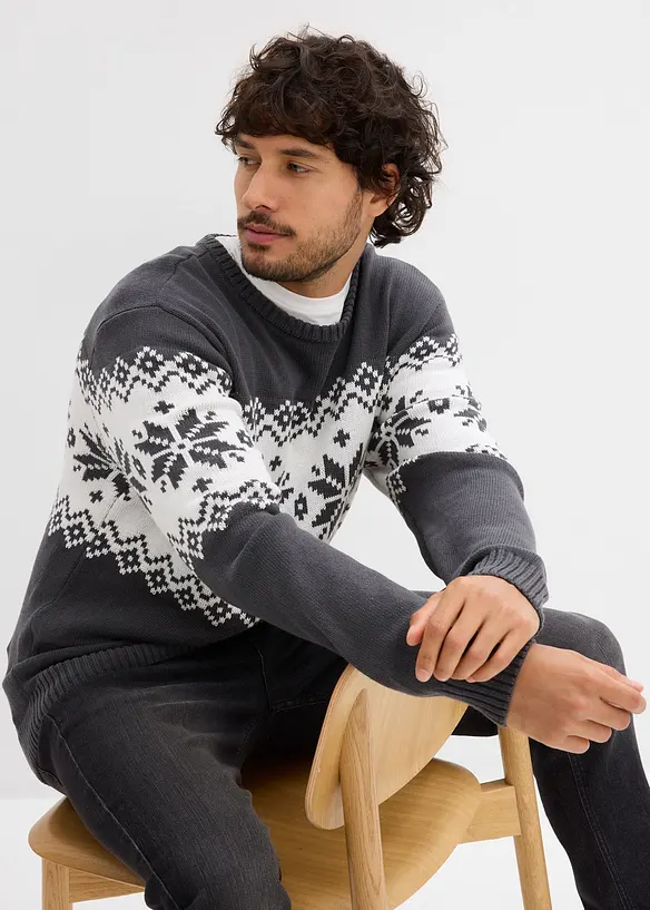 Norweger-Pullover aus reiner Baumwolle, bonprix