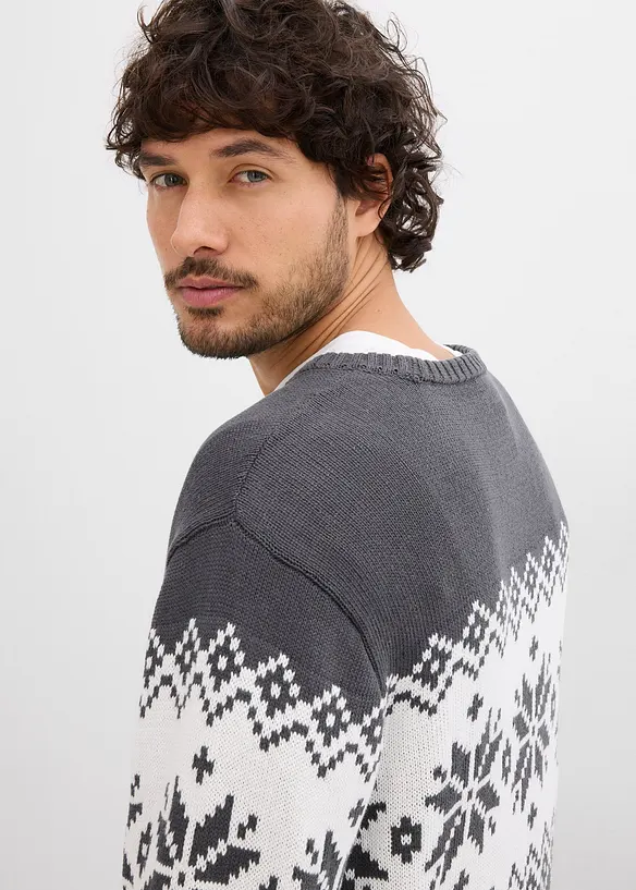 Norweger-Pullover aus reiner Baumwolle, bonprix