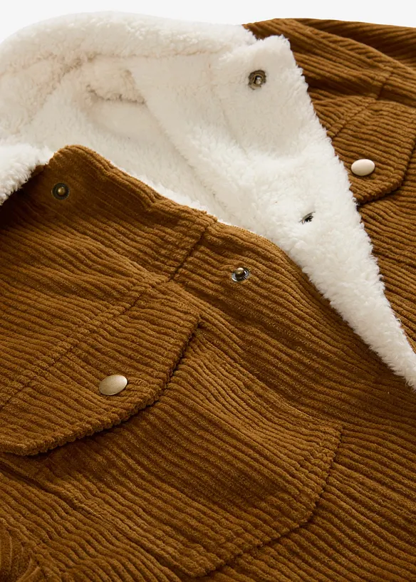 Cord-Jacke mit Teddyfutter, bonprix