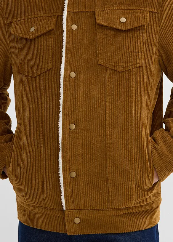 Cord-Jacke mit Teddyfutter, bonprix