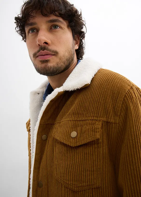 Cord-Jacke mit Teddyfutter, bonprix