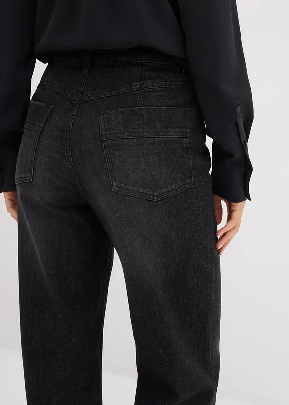 Jean droit à revers, taille haute, bonprix