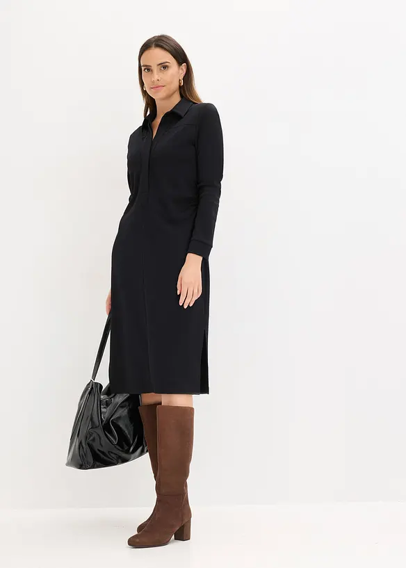 Hemdblusenkleid aus Punto di Roma, bonprix