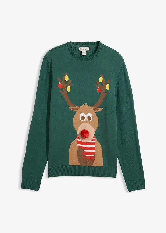 Pullover mit Weihnachtsmotiv, bonprix