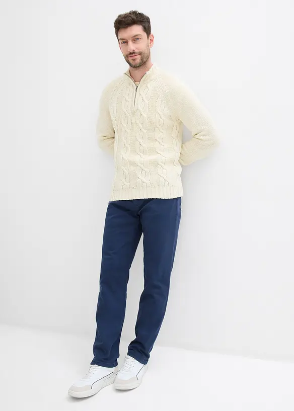 Pantalon extensible regular à doublure thermique, droit, bonprix