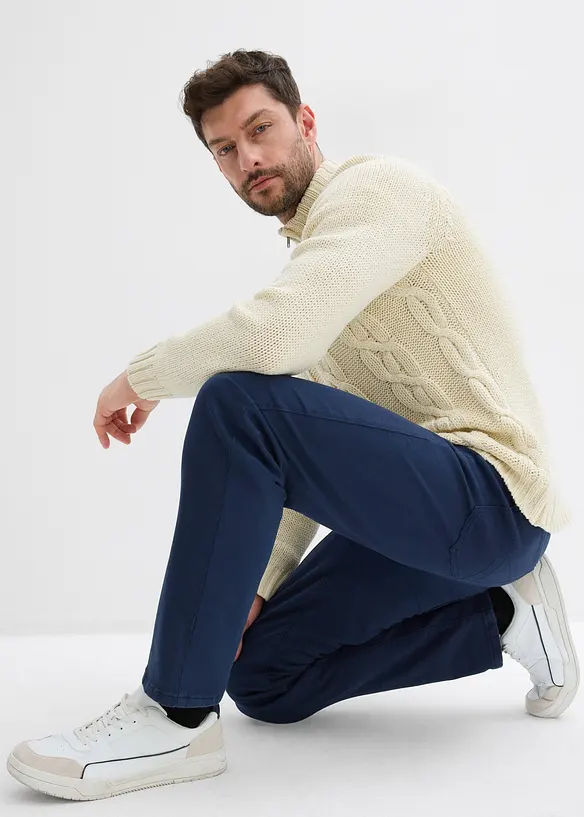 Pantalon extensible regular à doublure thermique, droit, bonprix